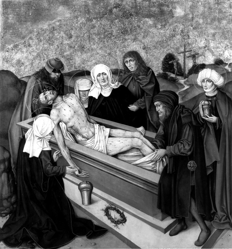 German - Altarpiece with the Passion of Christ - Entombment - Walters 37664
