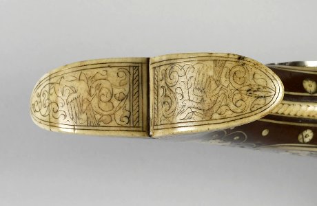 German - Wheellock pistol with inlaid grotesque masks - Walters 51441 - Detail A