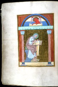 German - Leaf from Gospels - Walters W7107V - Open Reverse