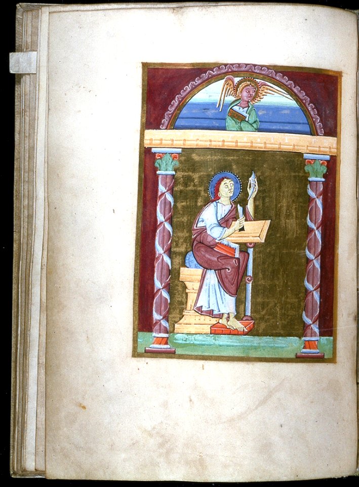 German - Leaf from Gospels - Walters W715V - Open Reverse