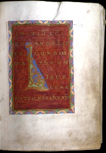 German - Leaf from Gospels - Walters W716R - Open Obverse