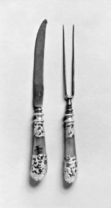 German - Knife and Fork with Leather Case - Walters 57990