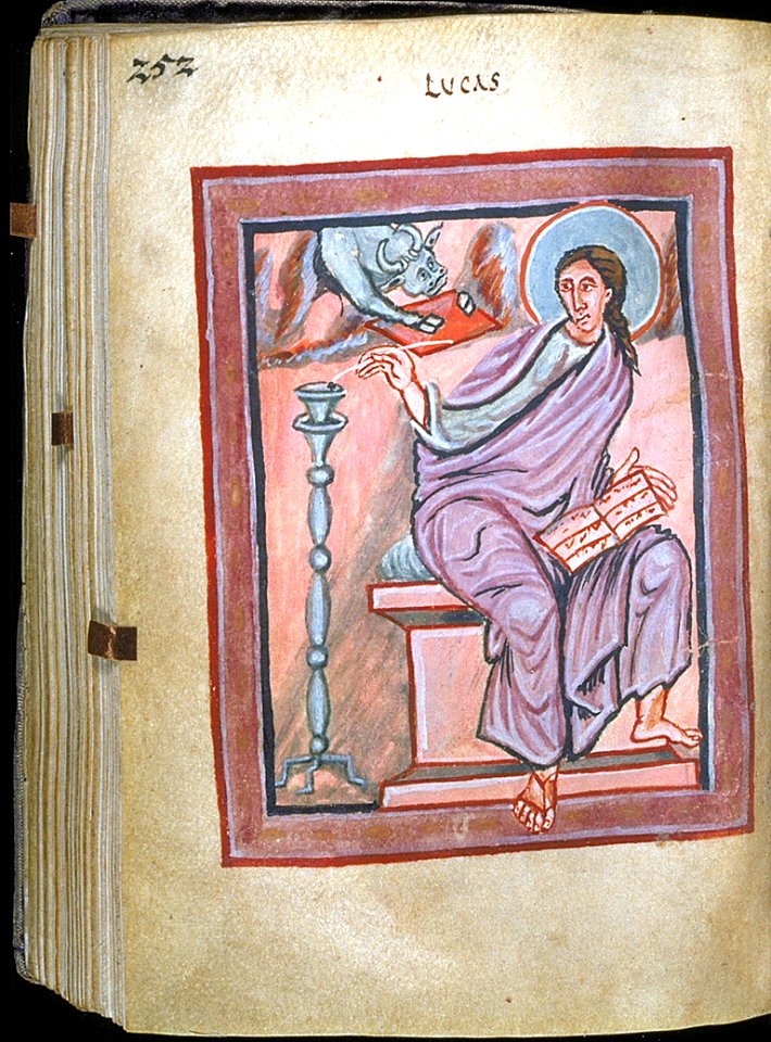 German - Leaf from Gospels - Walters W4126V - Open Reverse
