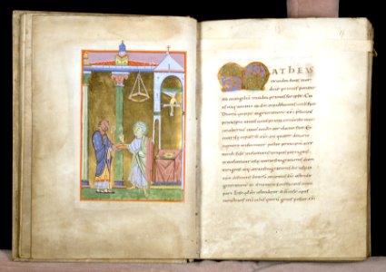 German - Leaf from Gospels - Walters W710R - Open Group