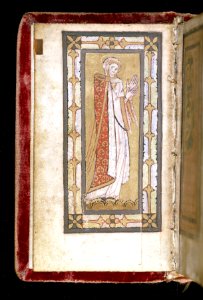German - Mathilde Standing with Hands Raised in Prayer - Walters W106V - Full Page