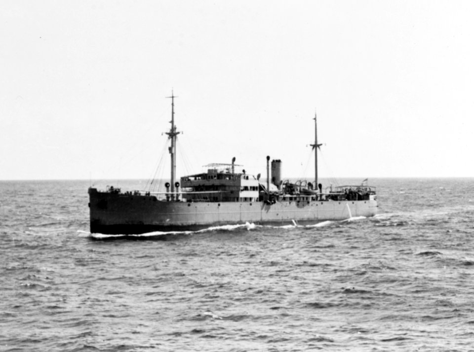 German blockade runner Odenwald underway, in November 1941 (NH 123749)