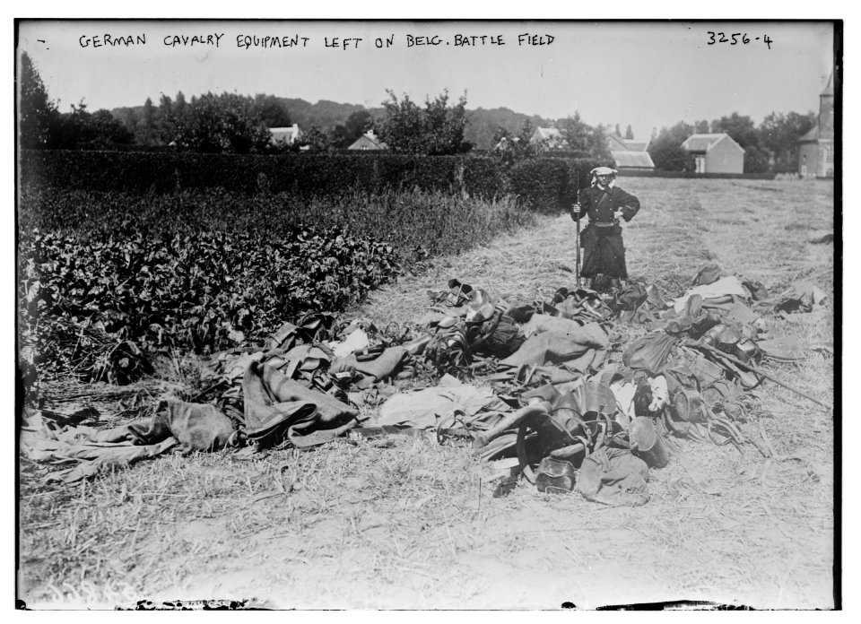 German Cavalry equipment left on Belg. (i.e., Belgian) Battle Field LCCN2014697736