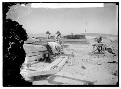 German Baghdad Railway, 190 . Workers making woodwork for stations E. of Aleppo LOC matpc.04669