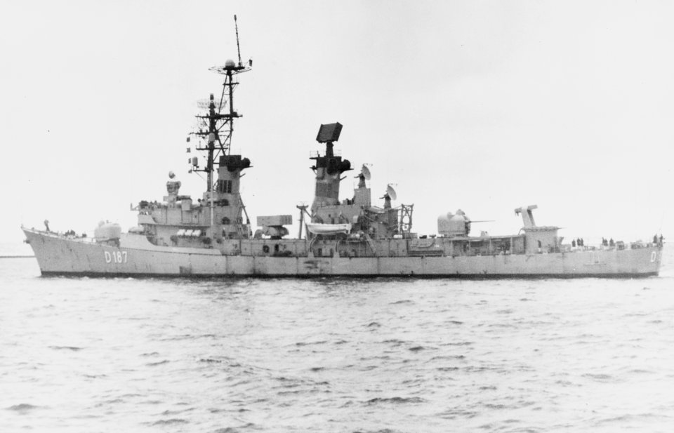German destroyer Rommel (D187) in Boston harbour on 12 December 1970