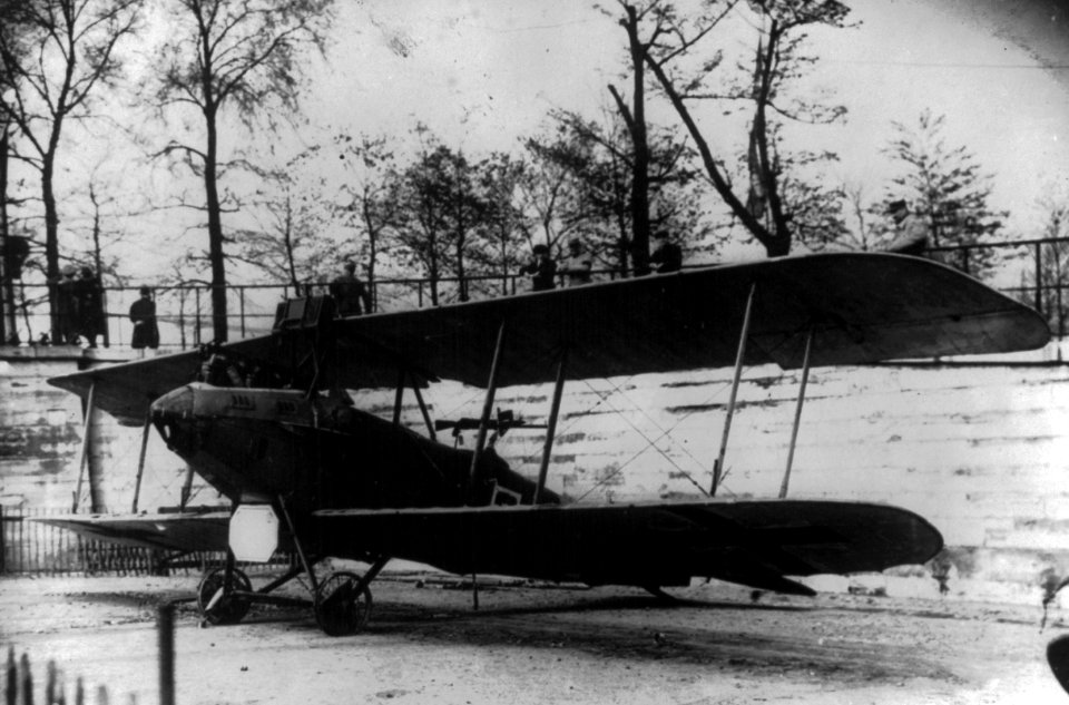 German ground attack plane on display in the US c1919