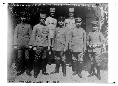 German Commanders awarded Iron Cross- Gen. Stolzman, Lt. Purtscher, Maj. Klette, Capt. V. Boeh u Polach, Capt. Muff, Capt. Kalcio, Capt. V. Karaisl LCCN2014699480
