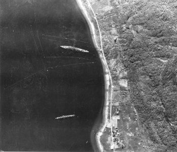 German cruiser Lützow and a destroyer in Norway on 11 June 1942