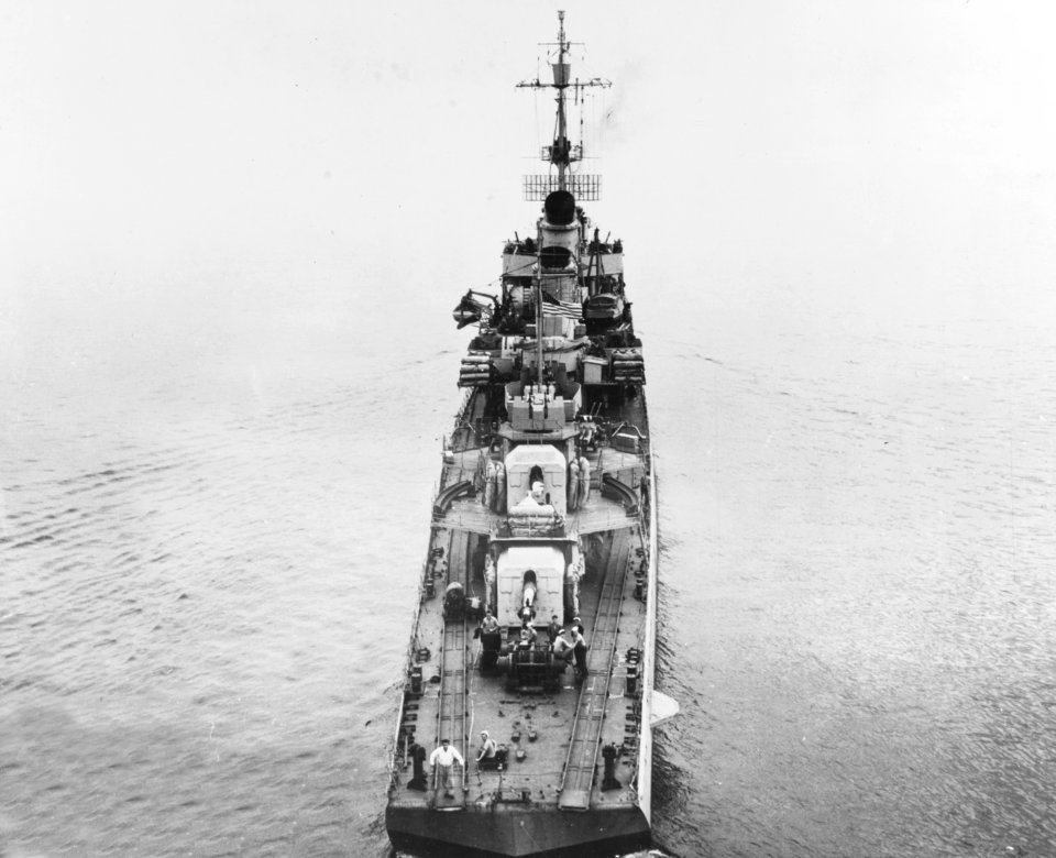 German destroyer Z39 underway off Boston on 12 September 1945 (stern view)