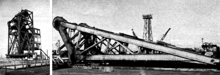 German crane being assembled at the Long Beach Naval Shipyard in 1947