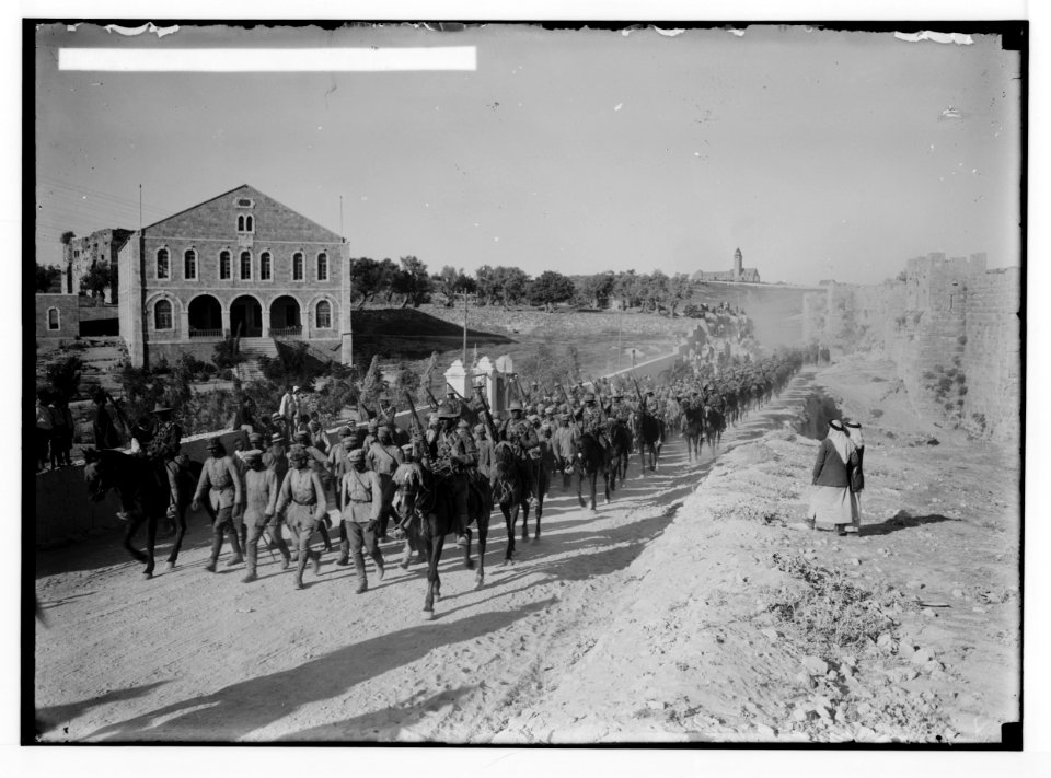 German officers heading a line of 600 prisoners captured near Jericho, July 15th, 1918 LOC matpc.02265