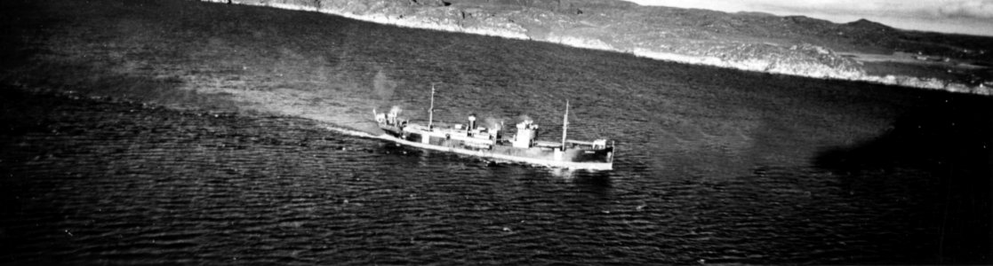 German freighter Topeka under air attack off Bodø on 4 October 1943