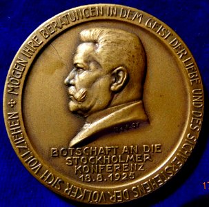 German Medal 1925, Opening of the Stockholm Universal Christian Conference in Sweden, obverse