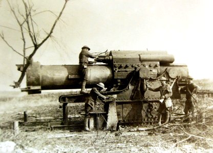 German gun captured at Dannevoux, 106th Regiment Field Artillery, 33rd Division, Meuse, France, 1918 (33471549722)