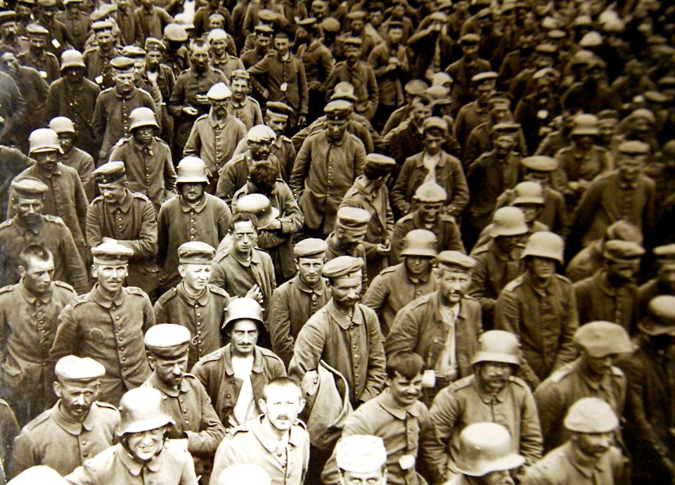 German prisoners taken in the push around Messines, Belgium, WWI (32250808736)