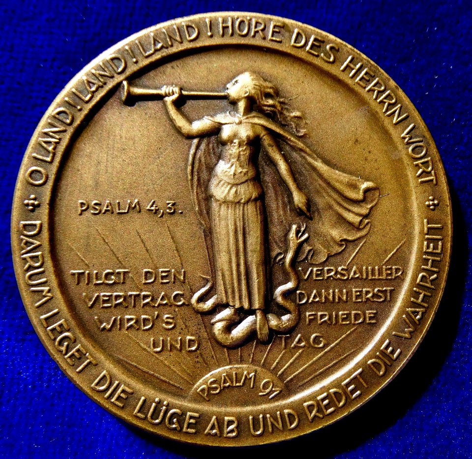 German Medal 1925, Opening of the Stockholm Universal Christian Conference in Sweden, reverse