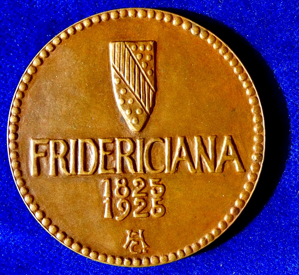 German Medal FRIDERICIANA 1825 1925 Karlsruhe, reverse