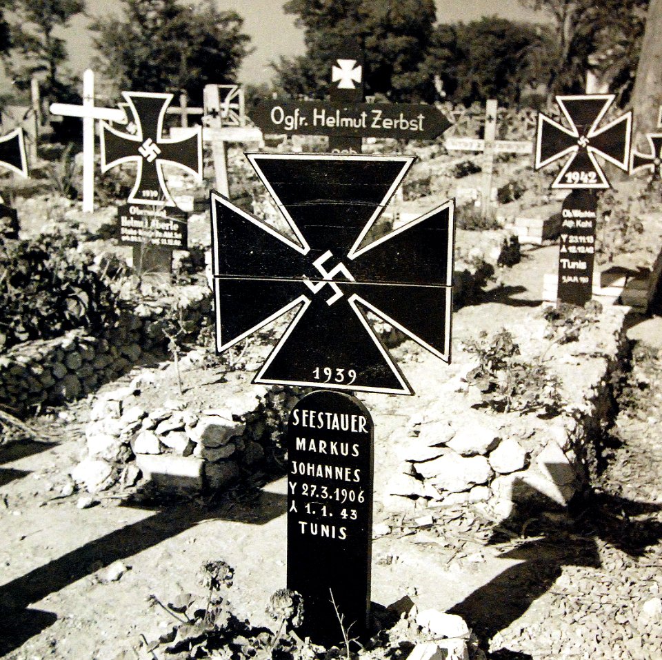 German military cemetery on the outskirts of Tunis, Tunisia, June 1943 (24104314650)