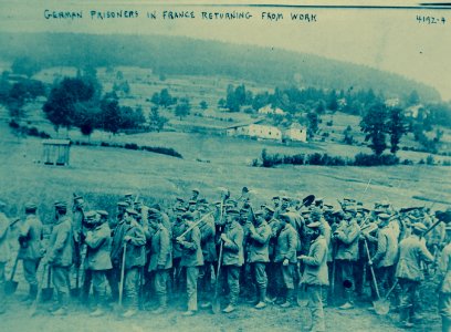 German prisoners in France returning from work, May 2, 1917 (29534809556)