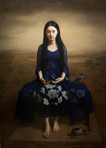 China oil painting beauty