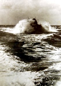 German mine-boat on course in the canal, WWII (35527209340)