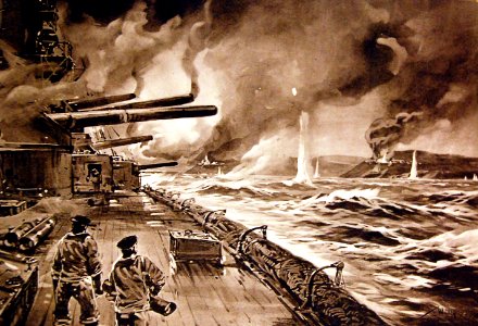 German ships battle to conquer the island of Osel in the Gulf of Riga, WWI (29411745455)