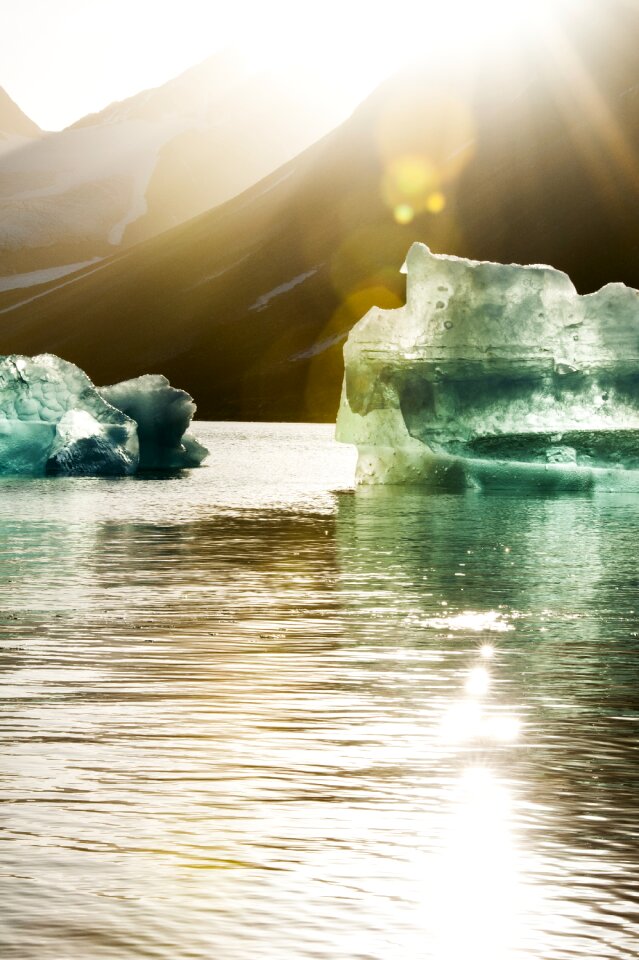 Ice blue glacier