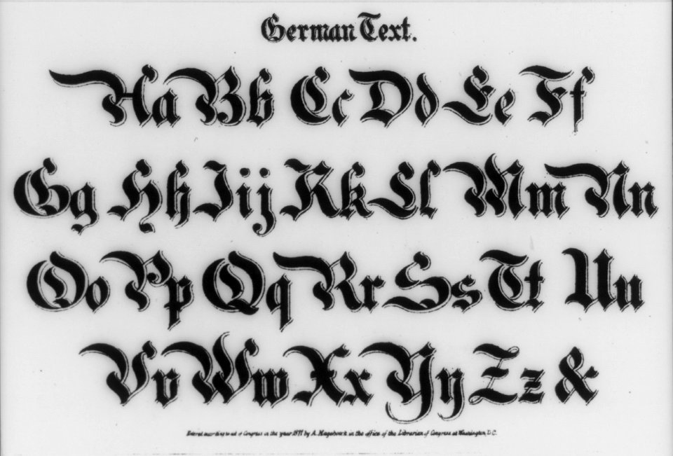 German text alphabet LCCN2016650786
