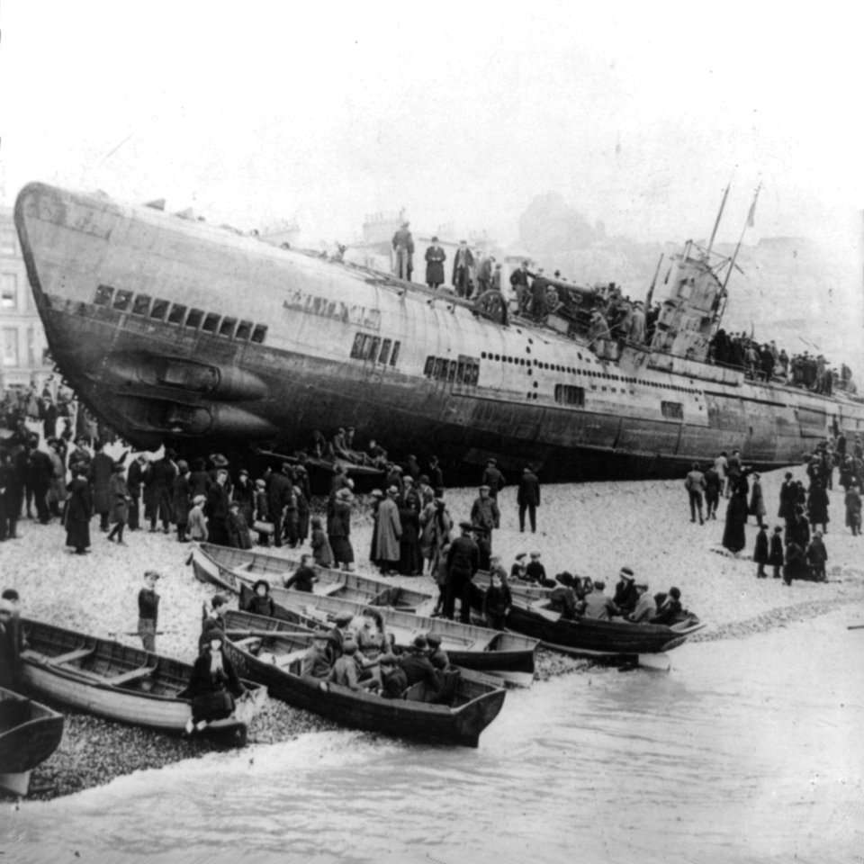 German submarine stranded 1921