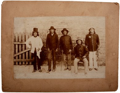 Geronimo and Other Apache POWs at Mount Vernon Barracks, Alabama c1890