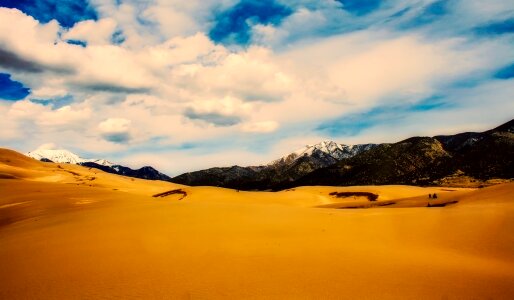 Sand dunes hot dry photo