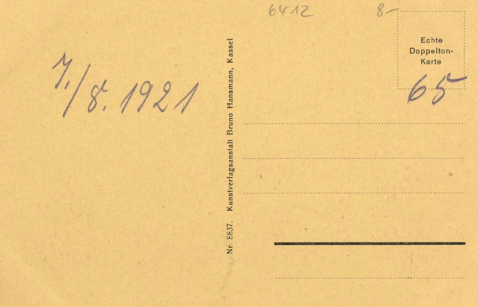Gersfeld (Rhön), Hessen - Stadt- und Landschaftsansicht (back) (Zeno Ansichtskarten)