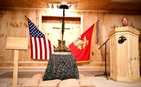 Elite dog handler honored at Camp Leatherneck 111008-N-TH989-030