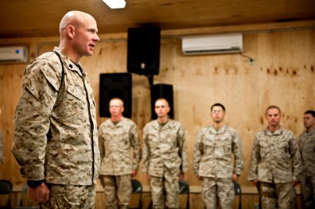 Elite dog handler honored at Camp Leatherneck 111008-N-TH989-203