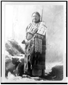 Eliza Big Claw, full-length portrait, standing, facing left LCCN93503249