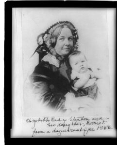 Elizabeth Cady Stanton and her daughter, Harriot-from a daguerreotype 1856 LCCN97500106 photo