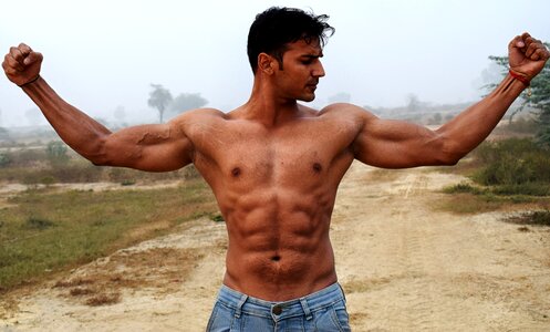 Fitness muscle body photo
