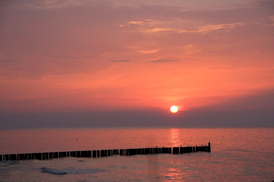 Beach the baltic sea evening
