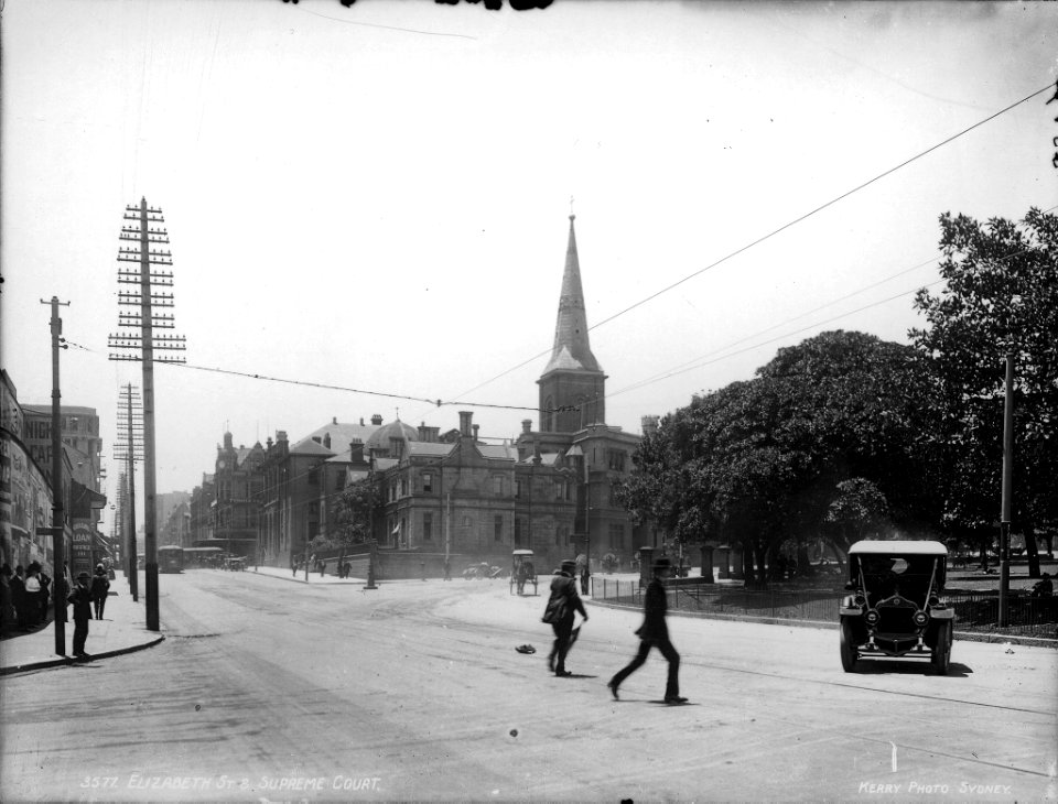 Elizabeth Street and Supreme Court, Sydney from The Powerhouse Museum Collection