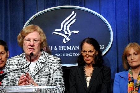 Ellen Murray, Assistant Secretary for Financial Resources (ASFR), delievers remarks at the HHS 2014 Budget Press Conference, April 10, 2013 (Pic 2)