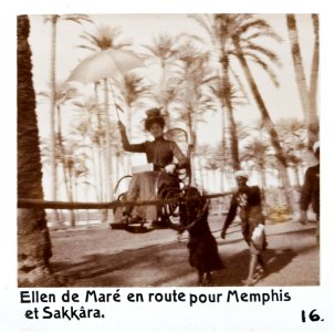 Ellen de Maré i bärstol i Egypten - Hallwylska museet - 87318 photo