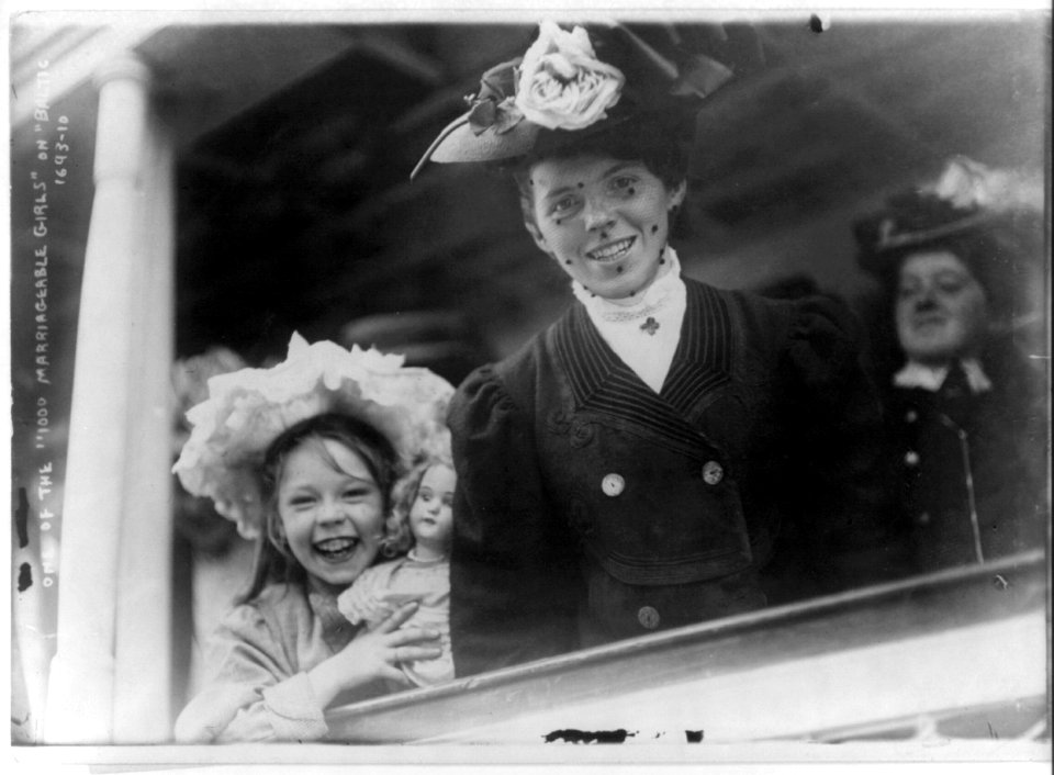Ellis Island, N.Y. - one of the 1000 marriageable girls on the Baltic LCCN2001704430