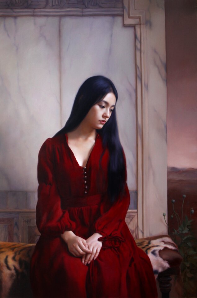 China oil painting beauty