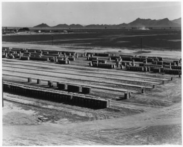 Eloy, Pinal County, Arizona. Storage yard of cotton mill - NARA - 522518