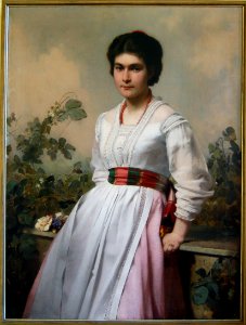 Else Sohn-Rethel with frame by Gottfried Julius Scholtz 1872