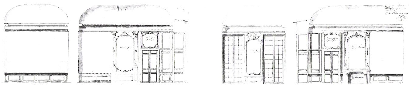 Elévation de la chambre de la dauphine Marie Thérèse Raphaëlle d'Espagne, 1745